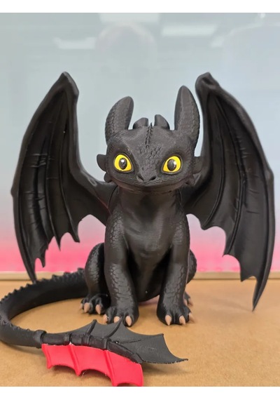 Toothless Figür 20cm-3d Baskı-kolleksiyonluk Biblo