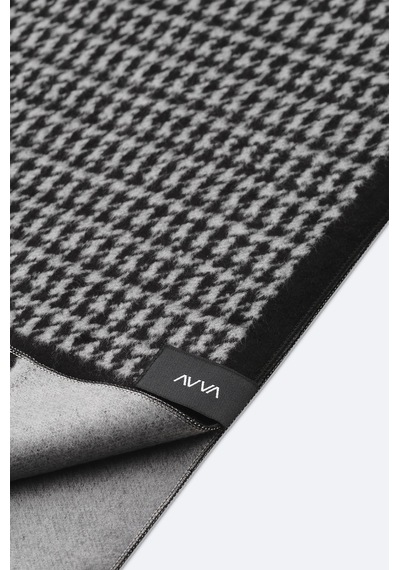 Avva Erkek Siyah Desenli Püsküllü Şal A52y9405