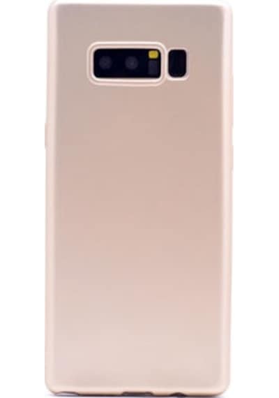 Samsung Galaxy Uyumlu Note 8 Kılıf Esnek Yapılı İnce Slim Silikon Kapak Ryc/premier Gold
