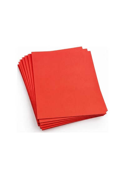 Kırmızı Fon Kartonu 50x70 Cm 10 Lu Paket, Renkli Fon Kağıdı, El İşi, Okul Ve Sanat Etkinlikleri İçin