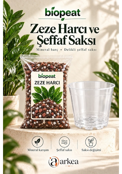 Zeze Harcı 3 Litre + 1 Adet 0,75 L Şeffaf Delikli Saksı Seti