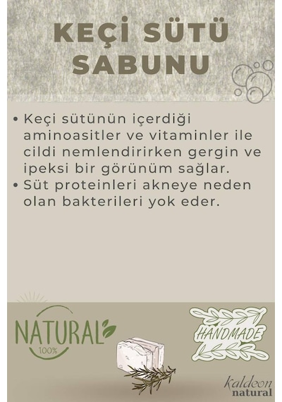 Keçi Sütü Sabunu El Yapımı Doğal 120 G x 3 Adet