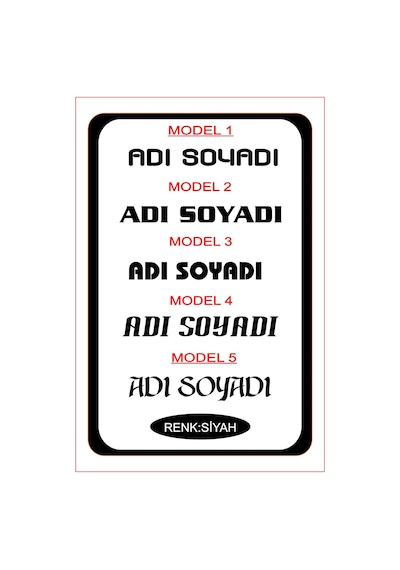 20x4cm 1 Adet Isim Yazı Araba Sticker Çıkartma -oto Sticker-araba Sticker