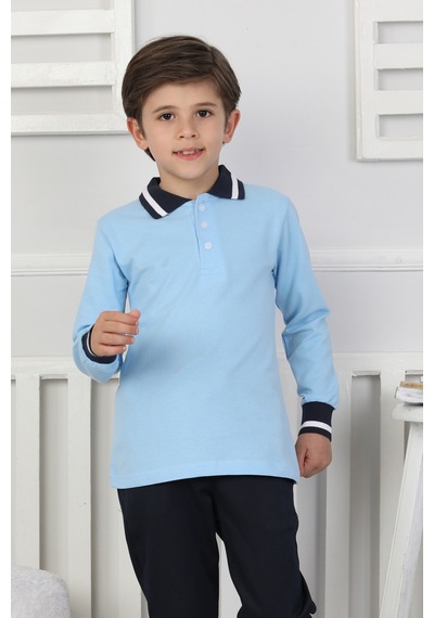 Crassi Erkek Çocuk Sweatshirt Okul Mavi