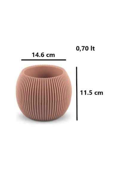 Omnipazar Krs-363 Plastik Mercan Kaktüs Saksı 0.7 Litre Soft Pembe 6 Adet