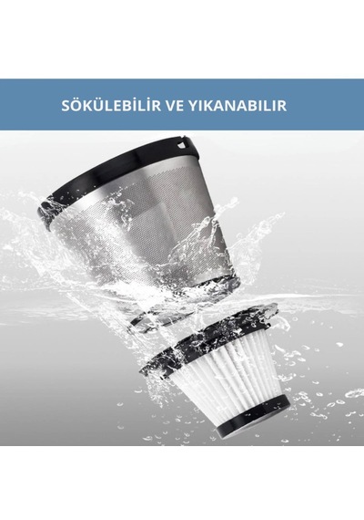Araç İçi Süpürgee Şarjlı El Süpürgesi Ev Araba Ofis Süpürge Tecnopoint