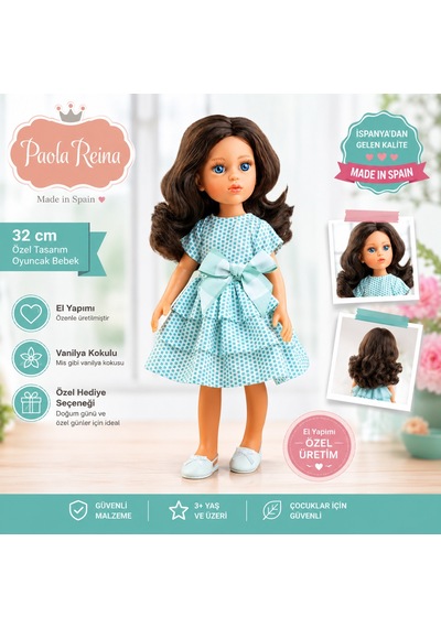 Paola Reina / Cotı Amıga Oyuncak Bebek 32 Cm