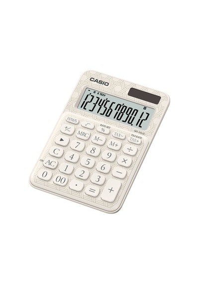 Casio Hesap Makinesi 12 Hane Ms-20uc-jwe Beyaz Desenli Masaüstü Çok Renkli