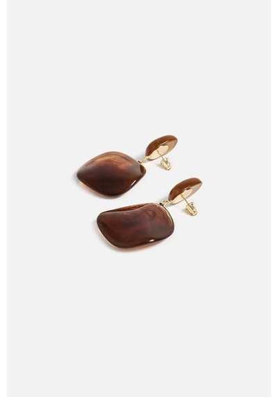 Oval Sallantılı Küpe Gold