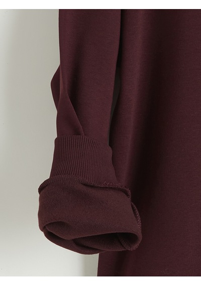 Lcw Vision Bordo Bisiklet Yaka Ayı Teddy Baskılı Erkek Kalın Sweatshirt