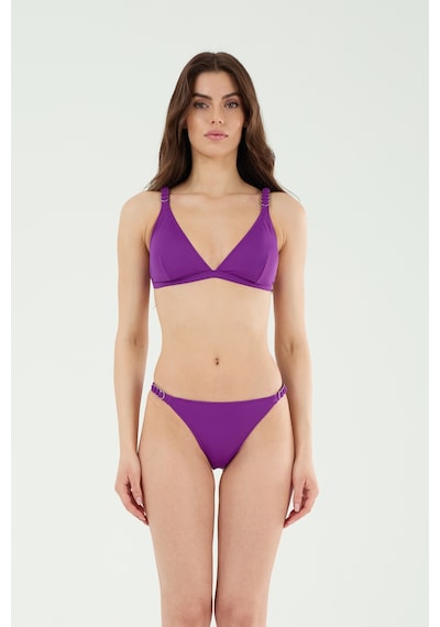 Louren Kadın Mor Aksesuar Detaylı İnce Kenarlı Çıkarılabilir İnce Kaplı Üçgen Bikini Takımı Mor Louren Kadın Mor Aksesuar Detaylı İnce Kenarlı Çıkarılabilir İnce Kaplı Üçgen Bikini Takımı Mor