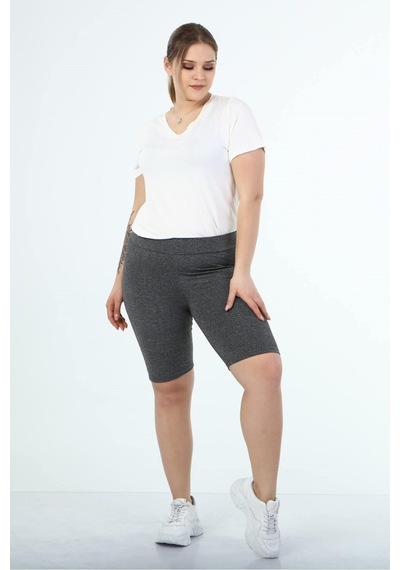 Myline Beli Lastikli Spor Tayt-1378 Gri