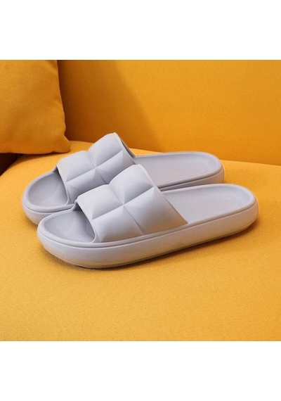 Ceox 101.01 Yumuşak Tabanlı Unisex Plaj Havuz Bahçe Yazlık Terlik-Buz Gri