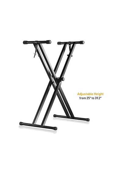Pro Serisi Ayarlanabilir X Stili Piyano Klavyesi Ağır Hizmet Tipi Premium Stand Çift Destekli X Stil Klavye