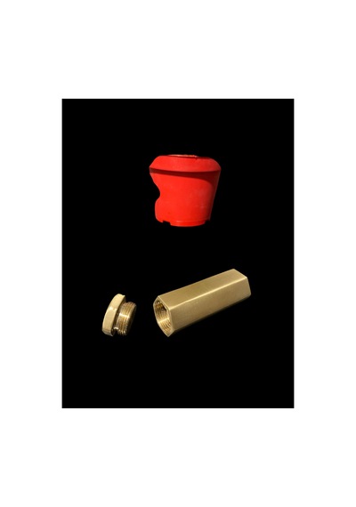 El Yapımı Som Pirinç Tuzluk 2.5x7.5 Cm Şık Ve Dayanıklı Altıgen Tasarım Gold