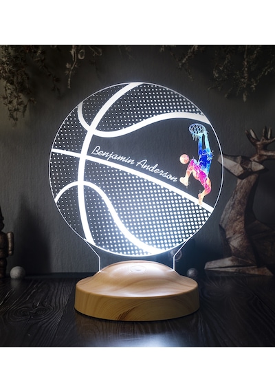 Basketbol Severlere Basketbolcu Hediyesi Basketbol Topu Led Lamba