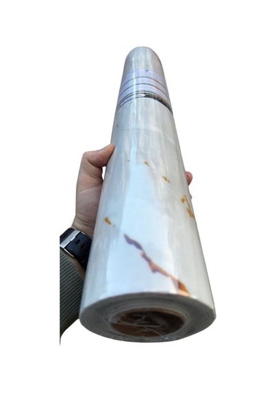 60cmx300cm Tek Parça Yapışkanlı Rulo Mermer Desenli Duvar Paneli Kağıdı Silinebilir Tx-076-luna Çok Renkli