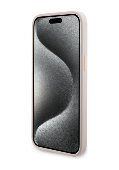 Apple Uyumlu iPhone 15 Pro Max Kılıf Guess Lisanslı Magsafe Şarj Özellikli 4g Şerit Tasarımlı Printed Kapak Pembe