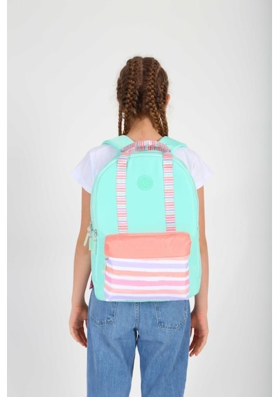 Kaukko Double Stripe Sırt Çantası Mint K1767