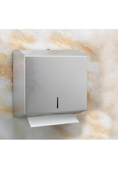 Maxiflow Z Katlama Kağıt Havluluk 400'lü Wc Kağıt Dispanseri Krom Z Katlama 400 Peçetelik Duvara Monte Krom