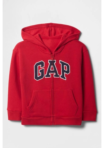 Gap Erkek Bebek Relaxed Fermuarlı Kapüşonlu Sweatshirt-10113 KIrmızı