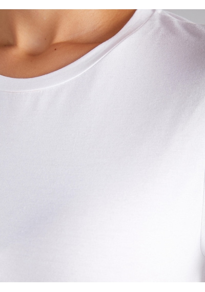 Faik Sönmez Yuvarlak Yaka Kısa Kol T-shirt 00002 B0000270 Beyaz