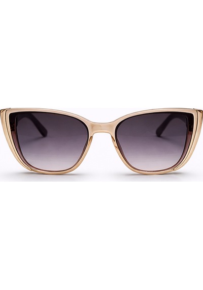 Purvelon Bej Çerçeve Retro Kare Kemik Çerçeve Unisex Uv400 Vintage Retro Güneş Gözlüğü