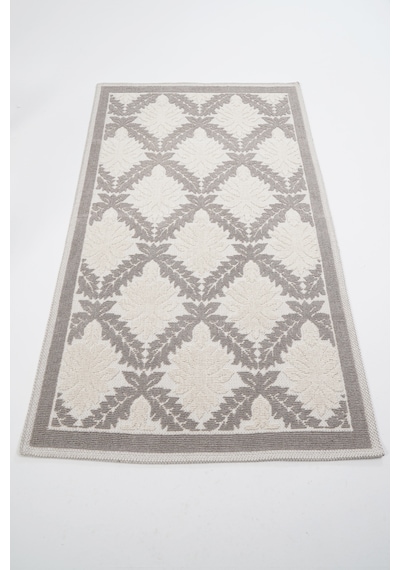 Yüksek Emici Pamuk Dokuma Banyo Halısı - Pamuklu Kaymaz Taban Dikdörtgen Banyo Kilim 80 X 200 Ebatlarında Bej