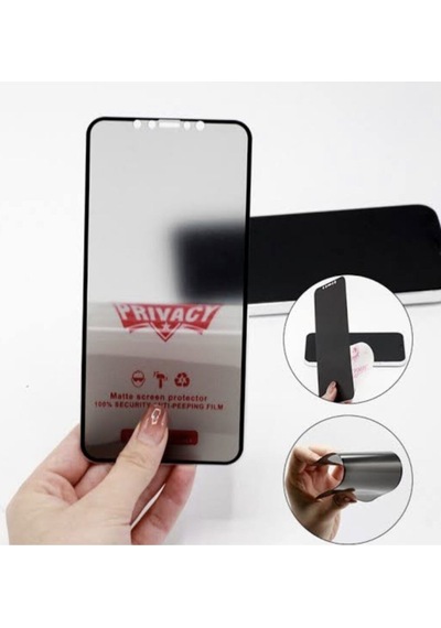 Apple  Uyumlu iPhone 11 Pro Mat Hayalet Ekran Gizli Privacy Tam Kaplayan Kırılmaz Cam Seramik Nano Ekran Koruyucu