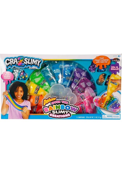 Deluxe Gökkuşağı Slime Yapım Seti - 11 Hazır Slime Ve Dev Süsleme Aksesuar Paketi Çok  Renkli