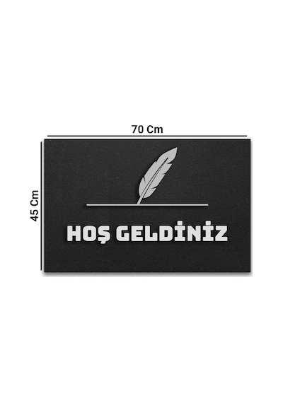 Valerine Life Avukat Bürosu Ve Noter Gri Renk Hoş Geldiniz Kapı Önü Paspası 45x70cm