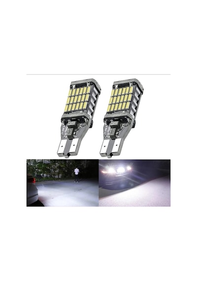 Vw Golf 7 Normal Stop Için Beyaz Led Geri Vites Ampulü T15