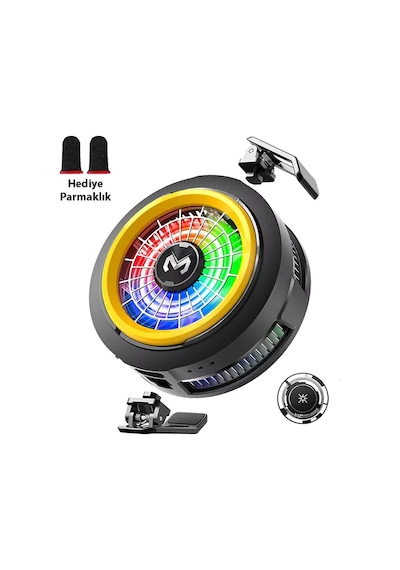 Memo Cx20 İos Android Soğutucu 20w Manyetik Rgb Telefon Soğutucu -anında Hızlı Soğutmasessiz Fan Soğutma- 5775