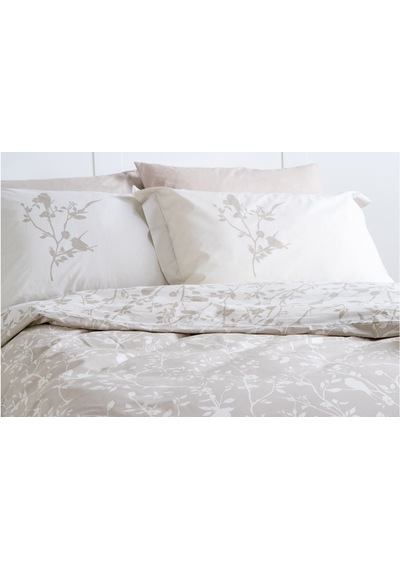 İşbir Yatak Flora 60 Tel %100 Pamuklu Çift Kişilik Nevresim Takımı Krem