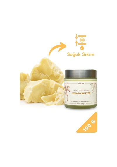 Sabunal Mango Yağı - Soğuk Sıkım Ham İşlenmemiş Raw Virgin Mango Butter 100 G