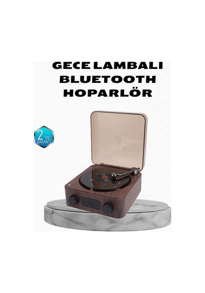 Gece Lambası Bluetooth Hoparlör Dijital Saat Çok Fonksiyonlu Su Dalgası Işıklı Çok Renkli