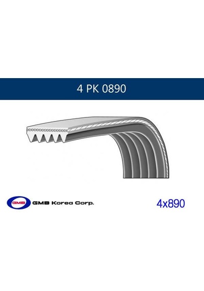 GMB 4PK0890 V Kayışı Elantra 1.8 00- 4Pk890
