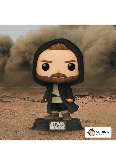 Funko Pop Obi-wan Kenobi In Jedi Robe 544 Exclusive Box And Slip