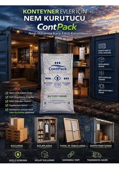 Contpack Plus Askılı Nem Alıcı Rutubet Engelleyici Konteyner Kurutucu 2'li -760 Gr Ac Askılı Tip 190x4 Diğer