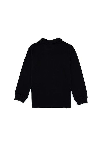 U.S. Polo Assn. Erkek Çocuk Siyah Basic Polo Yaka Sweatshirt 50307821-VR046