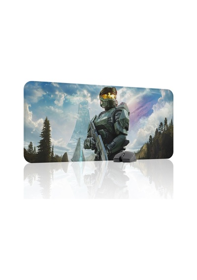 Halo Kaymaz Dikişli Kauçuk Oyuncu Mousepad V1 - 90x40 Xxl Gaming Mouse Pad Fare Altlığı