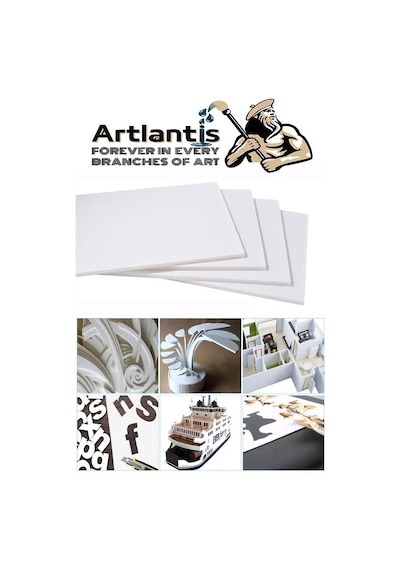 Artlantis Maket Kartonu Beyaz Fotoblok 3 Mm 35x50 Cm 5 Adet Hobi Sanat Okul Köpüklü Straforlu Maket Kartonu