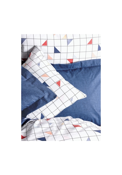 Cotton Box Minimal Çift Kişilik Nevresim Takımı Stew Mavi