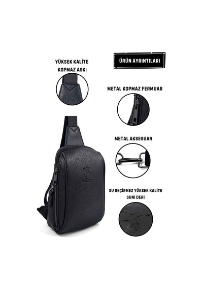 Erkek Omuz Çanta Çapraz Askılı Erkek Çapraz Çanta Postacı Çanta Siyah