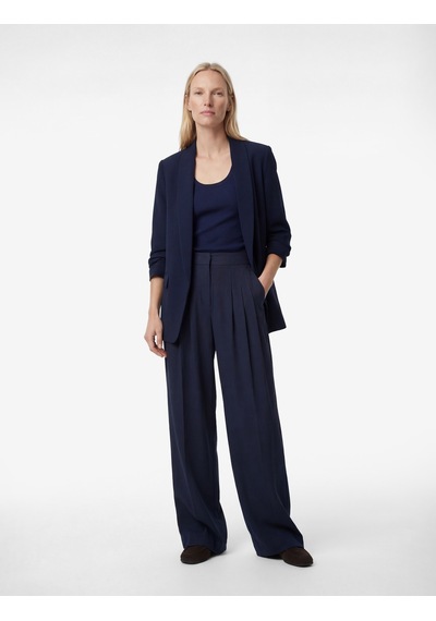 Koton Şal Yaka 3/4 Kollu Uzun Blazer Ceket Lacivert 6sak50004uw Lacivert