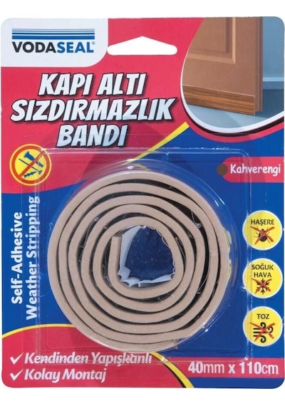 Mey İthalat Vodaseal Kapı Altı Sızdırmazlık Bandı 40 Mm 110 Cm Kahverengi