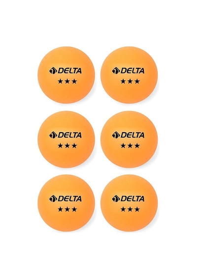 Delta 3 Yıldız Turuncu 6 Adet Masa Tenisi (Pinpon) Topu - Ept 583