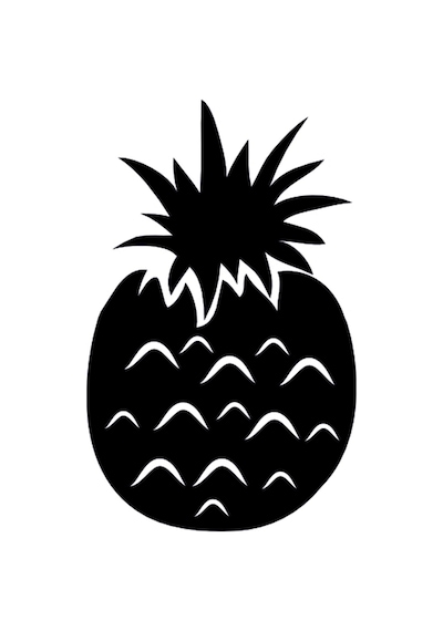 Ananas Folyo Sticker 160cm Uzunluk Siyah