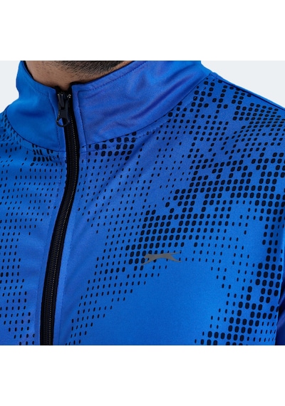 Slazenger RECOGNIZE Erkek Fermuarlı Dik Yaka Cepli Saks Mavi Eşofman Takımı