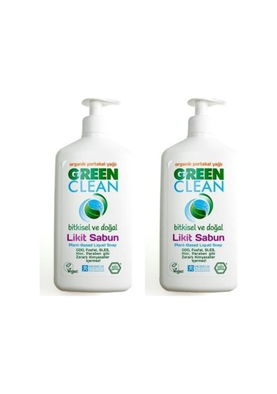 U Green Clean Organik Sıvı Sabun Portakallı 500 ml x 2 Adet